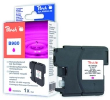 Peach LC-1100XL a LC-980XL alternatívny cartridge pre Brother / DCP-385C, DCP-395CN po Expirácii / 7 ml / Fialová