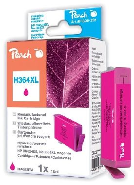 Peach atramentová patróna s cipom purpurová-magenta, kompatibilná s HP CB324EE, No. 364XL
