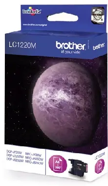 Brother LC-1220M originálny cartridge / MFC-J430W/MFC-J625DW / 300 strán / Fialová