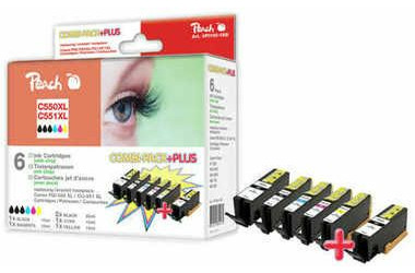 Peach Canon C550XL + C551XL CombiPack s čipom / PGI-550 / CLI-551