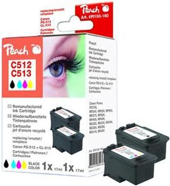 Peach remanufctured PG-512 / CL-513 MultiPack alternatívny cartridge / Canon Pixma MP240 / multipack