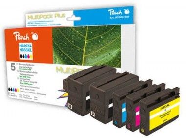 Peach Remanufactured 932XL a 933XL MultiPack Plus alternatívny cartridge / HP OFFICEJET 6100 / OEM Chip / MultiPack Plus