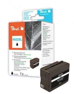 Peach Remanufactured 932XL alternatívny cartridge / HP OFFICEJET 6100 / OEM Chip / čierna