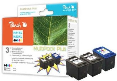 Peach Remanufactured No 21XL/22XL MultiPack Plus alternatívny cartridge / Deskjet 3940, 5550 / OEM chip / MultiPack