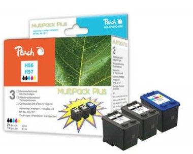 Peach Remanufacture No 56/57 MultiPack Plus alternatívny cartridge / DeskJet 5550, OfficeJet 6110 / OEM chip / MultiPack