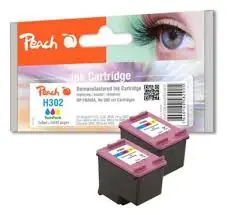 Peach Remanufactured TwinPack HP302XL alternatívny cartridge / OfficeJet 3830 / 2x18 ml / farebná