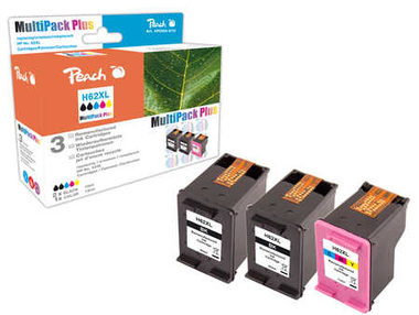 Peach Remanufactured HP62XL MultiPack Plus alternatívny cartridge / HP Envy 5640 / OEM chip / 2x19 + 21ml / Multipack Plus