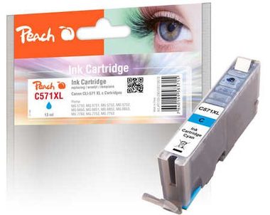 Peach CLI-571 C XL / alternatívny cartridge / modrá