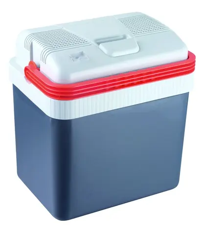Guzzanti GZ 24A modrá-biela / Termoelektrický chladiaci box / 53W / 12V & 220 - 240V / Objem 24 L / funkcia ohrevu