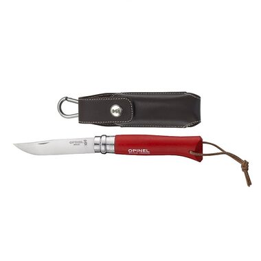 Opinel 1890 VRI N°08 Inox Adventurer 8 cm červená / Vreckový nôž