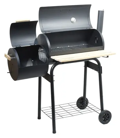 Cattara Gril na drevené uhlie SMOKIE s udiarňou / Rošt: 61 x 30 cm
