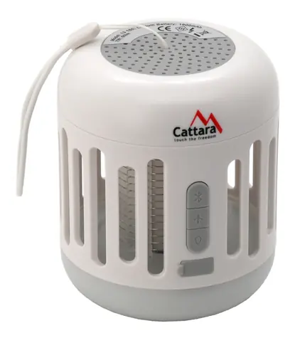Cattara Svietidlo MUSIC CAGE Bluetooth nabíjací + UV lapač hmyzu / SMD LED / 1800 mAh / 7W / 1000V / microUSB / Bluetooth