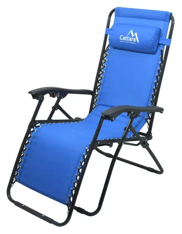 Cattara LIVORNO modrá / Kreslo kempingové polohovacie / 125 x 65 x 108 cm / nosnosť: 120 kg