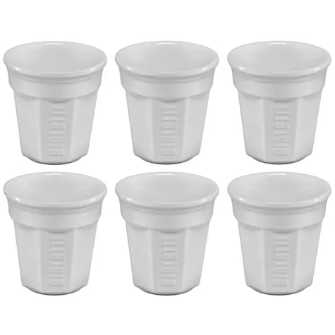 Bialetti set espresso hrnčekov 6 ks biela 90 ml