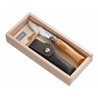 Opinel 8 vreckový nôž zatvárací 8.5 cm darčekový box / puzdro / nerez čepeľ / drevená rukoväť