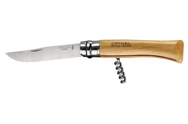 Opinel 2578 No.10 10cm buk / Vreckový nôž s vývrtkou