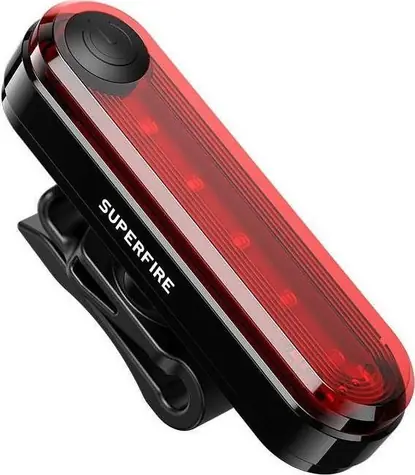 Superfire BTL01 zadné svetlo na bicykel / USB / 230 mAh
