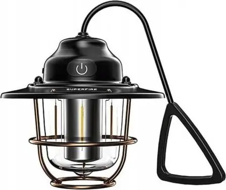Superfire T57 kempingová lampa čierna / 320lm / 1000 mAh