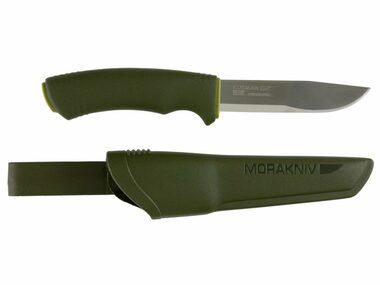 Morakniv Bushcraft Forester zelená / bushcraft nôž / nerezová oceľ / čepeľ 10.9 cm / plastové púzdro