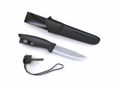 Morakniv Companion Spark (S) čierna / outdoor nôž / nerezová oceľ / čepeľ 10.4 cm / plastové púzdro
