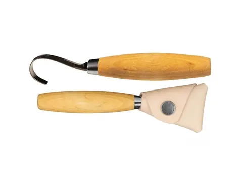 Morakniv Hook Knife 164 Right drevo / rezbársky nôž / pre pravákov / nerezová oceľ / čepeľ 5.5 cm / kožený obal