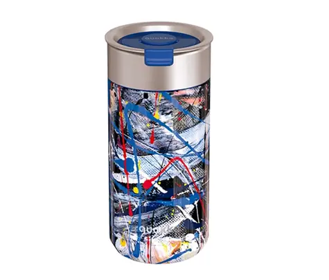 Quokka Boost Coffee Tumbler 400ml Abstract / Termohrnček so sitkom / nerezová oceľ 