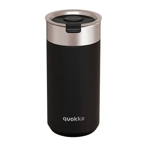 Quokka Boost Coffee Tumbler 400ml Carbon Black / Termohrnček so sitkom / nerezová oceľ 