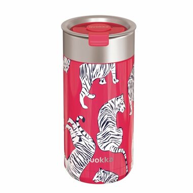 Quokka Boost Coffee Tumbler 400ml Tigers / Termohrnček so sitkom / nerezová oceľ 