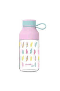 Quokka Ice Kids with strap 430ml Feathers / Fľaša na vodu / pútko / tritan