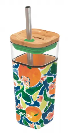 Quokka Liquid Cube 540ml Oranges / Poháre s viečkom / brosilikátové sklá