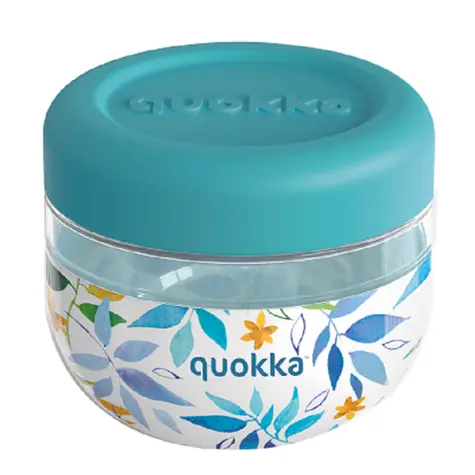 Quokka Bubble Food Jar 500 ml Watercolor Leaves / Nádoba na jedlo / plast