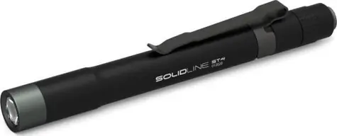 SolidLine ST4 čierna / Svietidlo / 180 lm / dosvit až 70m / 2x AAA / IP54