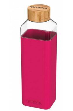 Quokka Sklenená fľaša na vodu Storm maroon 700 ml