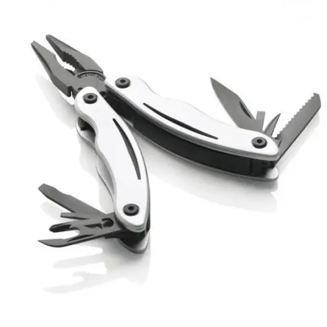 XD Design Grip čierno-strieborná / Multifunkčné kliešte / 13 nástrojov / 360 g
