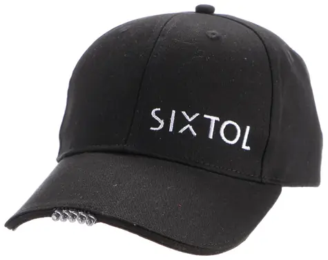 SIXTOL Šiltovka s LED svetlom B-CAP čierna / 25lm / nabíjacia / USB / univerzálna veľkosť
