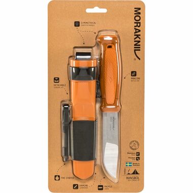 Morakniv Kansbol + Survival Kit oranžová / Outdoor nôž / nerezová oceľ / čepeľ 10.9 cm / plastové púzdro