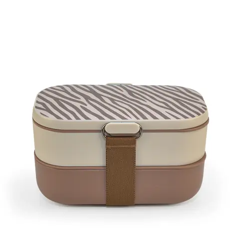 Iris Barcelona Obedový box s príborom Bento 1.35 L béžový