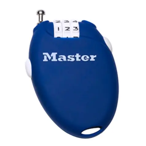 Master Lock 4603EURD Zaťahovací káblový zámok - modrý