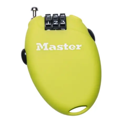 Master Lock 4603EURD Zaťahovací káblový zámok - zelený