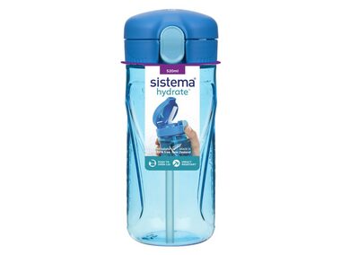 Sistema Hydrate Quick Flip Top Fľaša so slamkou 520 ml modrá