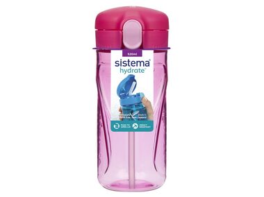 Sistema Hydrate Quick Flip Top Fľaša so slamkou 520 ml ružová