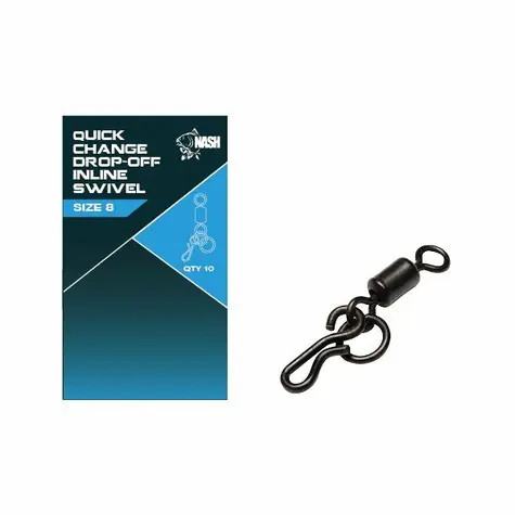Nash Obratlík Quick Change Drop Off Inline Swivel Veľkosť 8 10ks