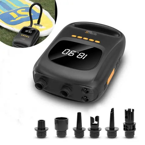 Technaxx TX-266 Batériová vzduchová pumpa SUP s funkcnou powerbankou / 350L|m / 120 W / 7500 mAH