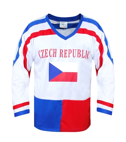 SPORTTEAM Hokejový dres ČR 7 biely veľ. L