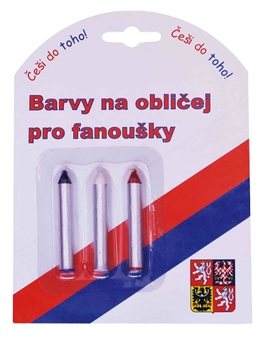 SPORTTEAM Farby na tvár ČR2 ceruzky 3ks