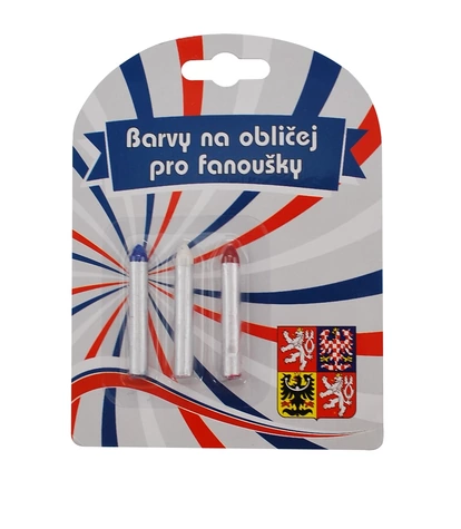 SPORTTEAM Farby na tvár ČR4 ceruzky 3ks