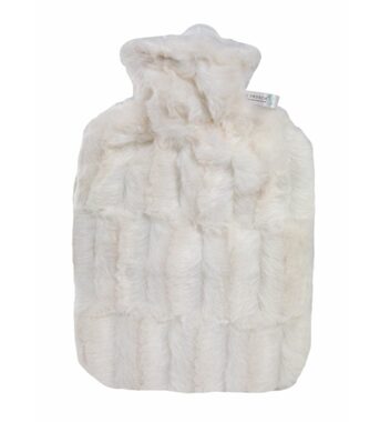 Hugo Frosch Classic Termofor s obalom z umelej kožušiny - biely s podšívkou