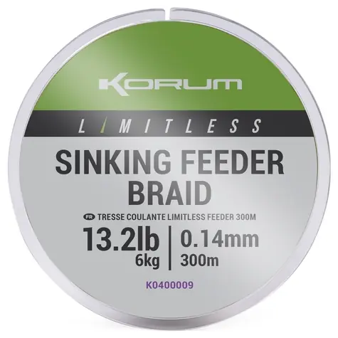 Korum Šnúra Limitless Sinking Feeder Braid 300m 0,14mm 6kg