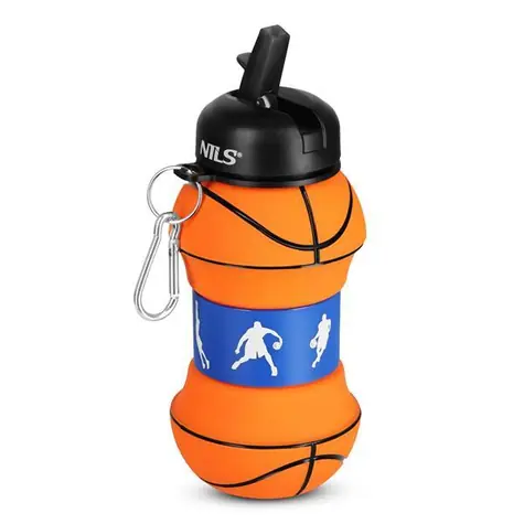 NILS Camp NC4104 550ml basketbal / Skladacia silikónová fľaša 