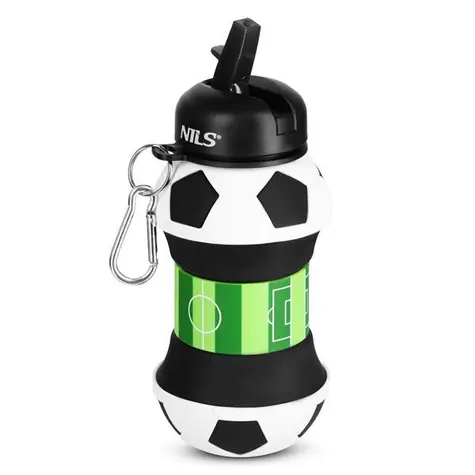 NILS Camp NC4104 550ml futbal / Skladacia silikónová fľaša 